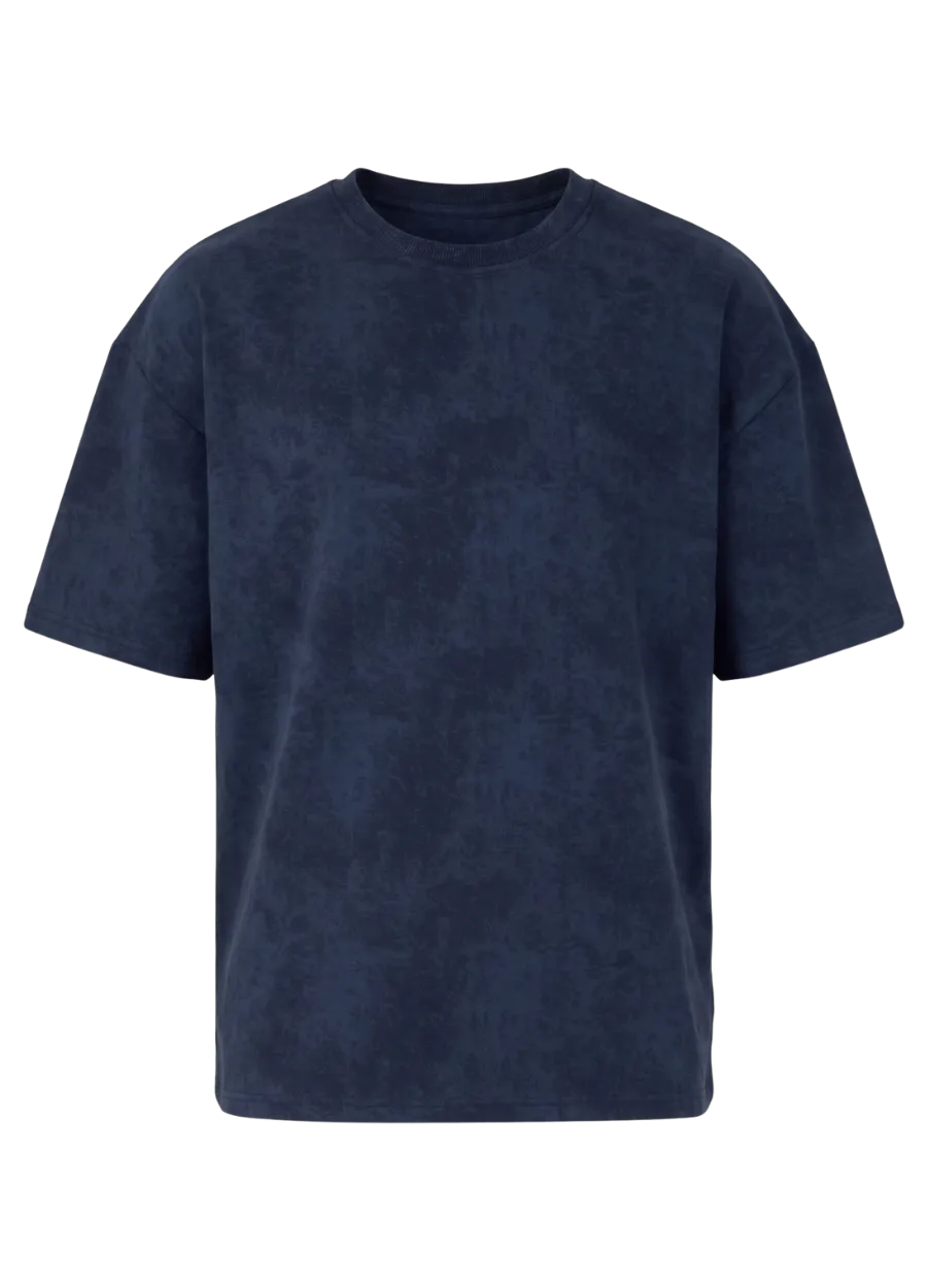Batik Yıkama Tişört – Lacivert (ön yüz)