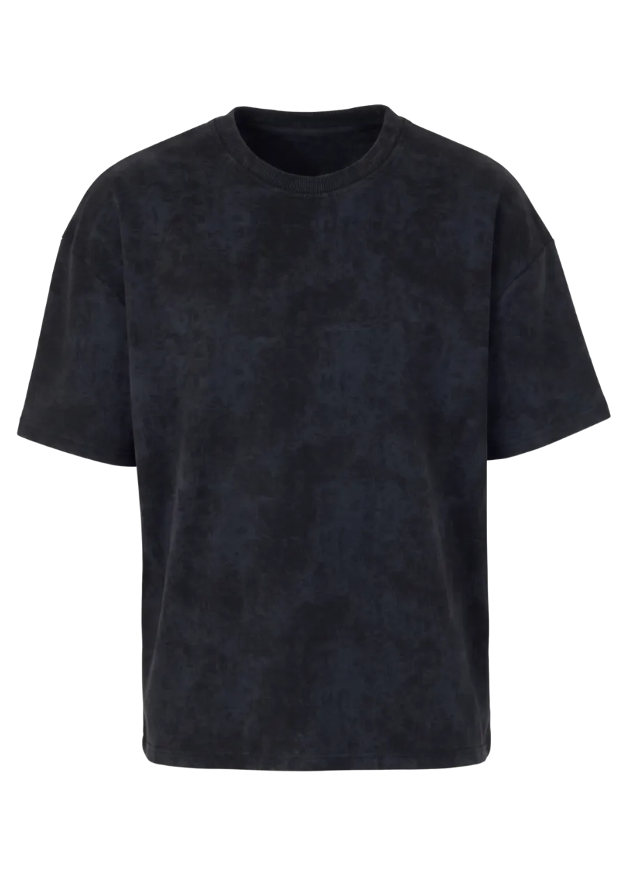 Batik Yıkama Tişört – Siyah (ön yüz)