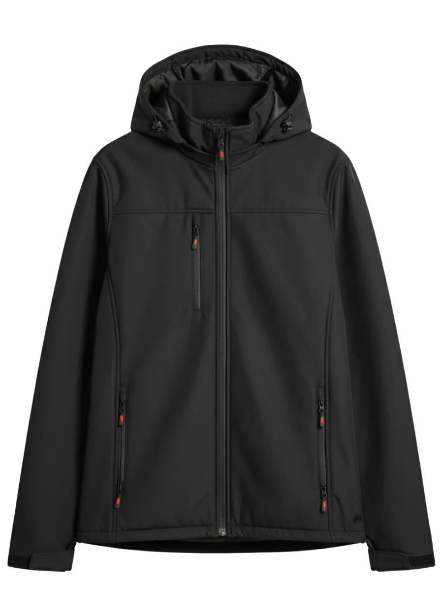 Softshell Mont – Siyah (ön yüz)