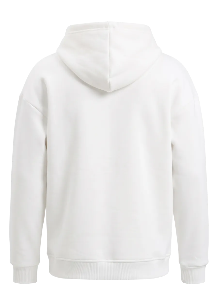 Tam Fermuarlı Sweatshirt – Ekru (arka yüz)